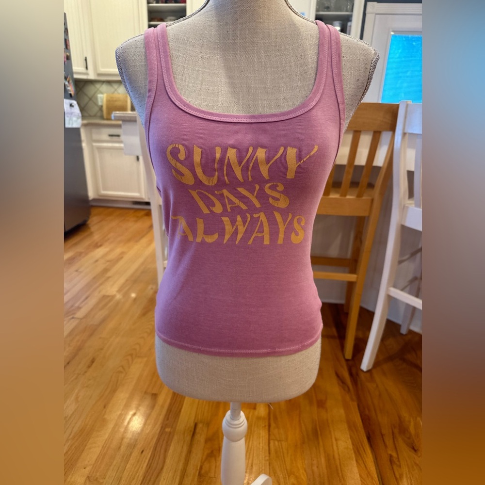 Billabong pale purple and yellow Summer Daze tank top
